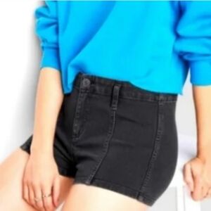 $5🧨 WILD FABLE Super High Rise Seamed Black Jean Shorts